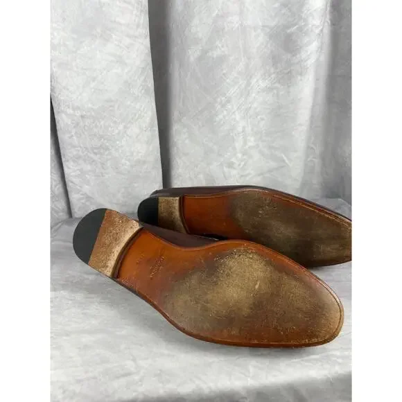 Men's Magnanni Brown Leather Loafers Size 11.5 - Picture 8 of 10